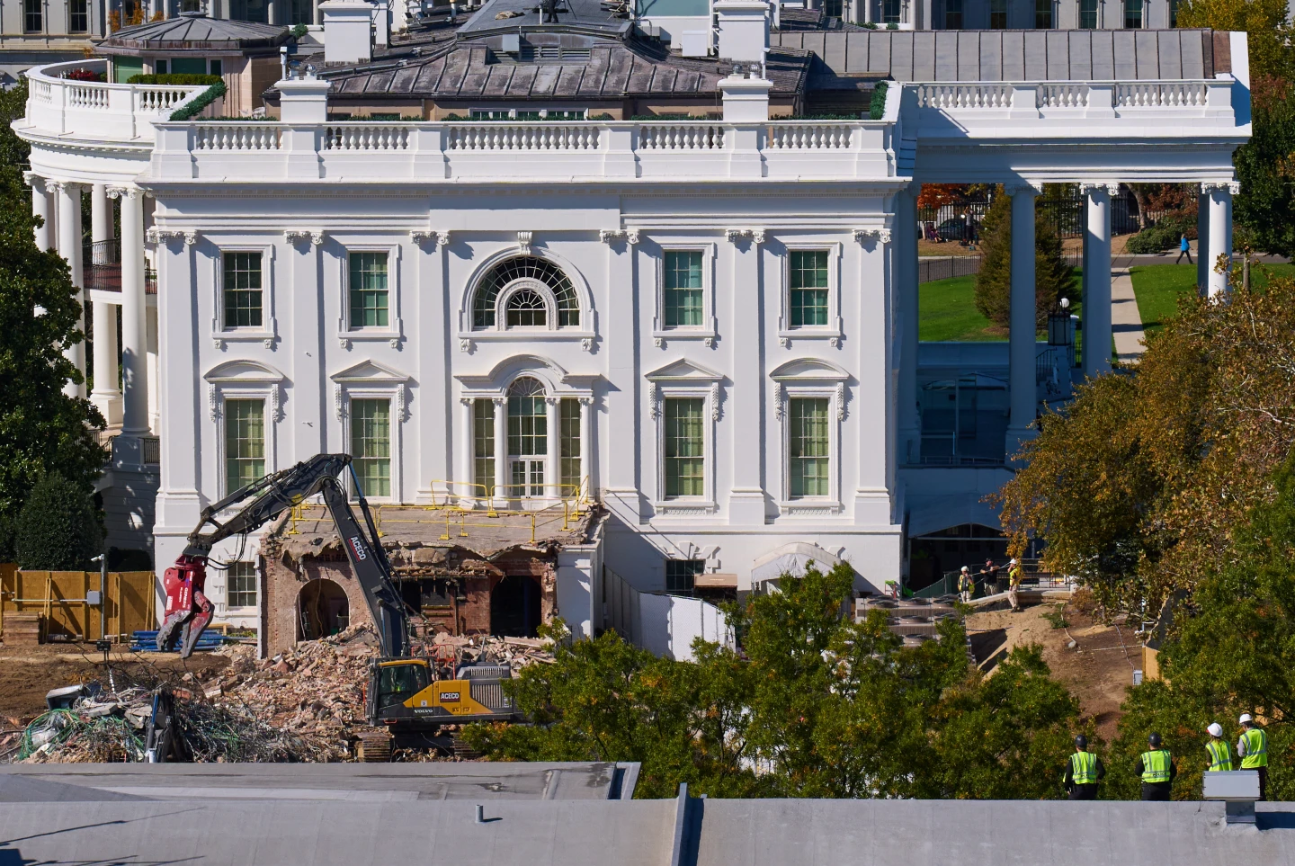 White House East Wing Demolition Underway for New Ballroom