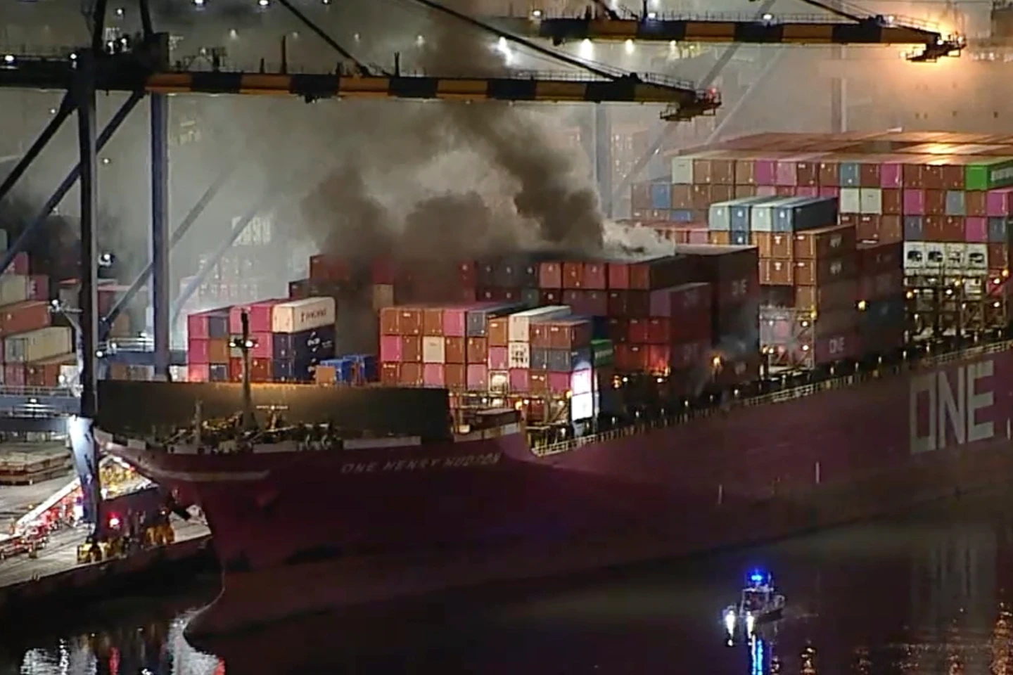 Fire Erupts on Container Ship in Los Angeles, Prompting Evacuations