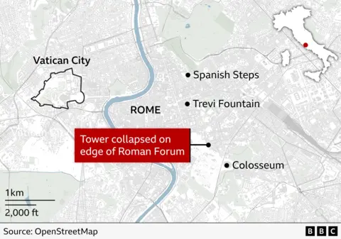Emergency Response: Medieval Tower Collapses in Rome