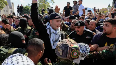 Joyful Reunion as Palestinians Celebrate Release of Detainees by Israel