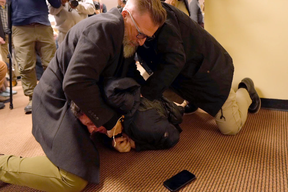 Alarming Incident at Minneapolis Town Hall: Congressman Ilhan Omar Sprayed with Substance