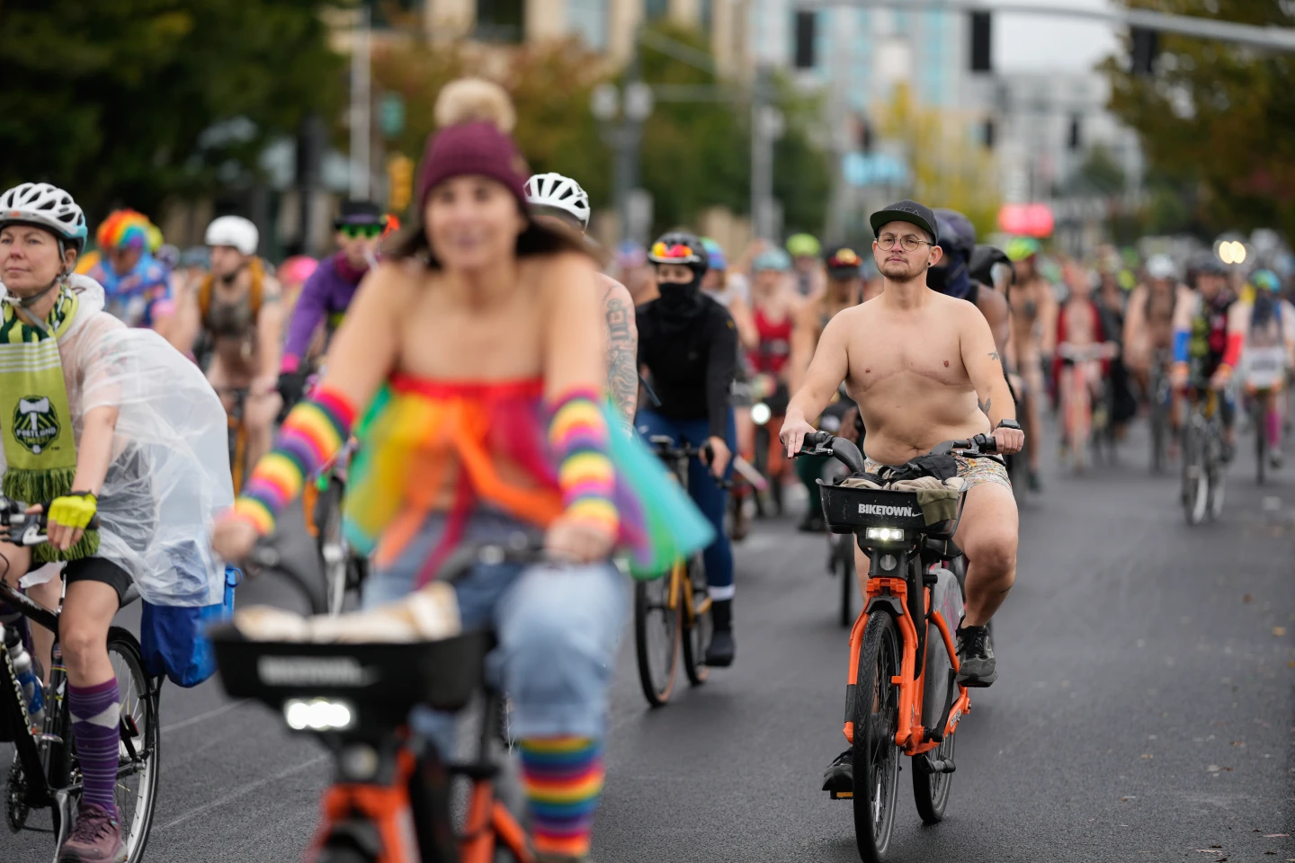Portland's Naked Bike Ride Highlights Protest Against Federal Troops