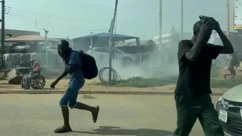 Nigerian Police Clash with Protesters Demanding Release of Separatist Leader