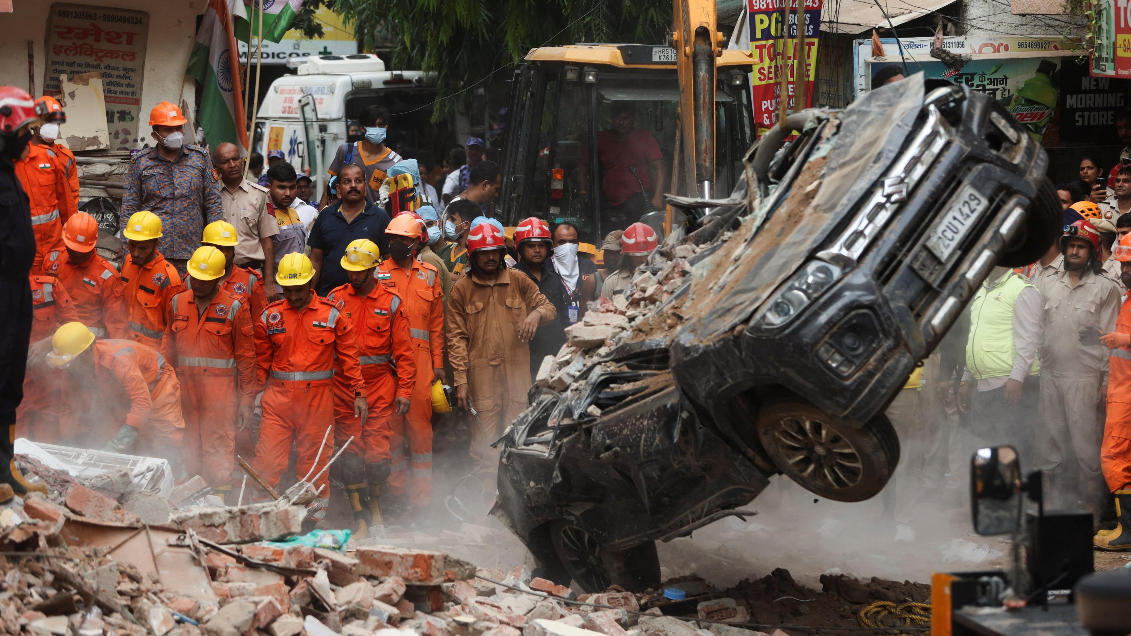 Collapse of Student Hostel in Delhi Leaves Dozens Trapped
