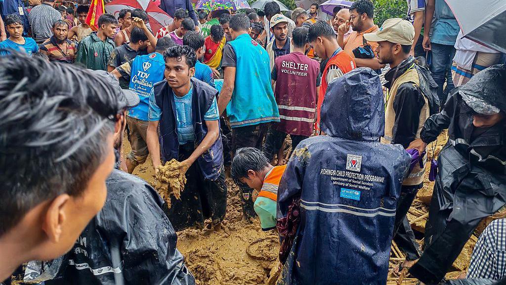Landslide kills eight at girls’ school in Bangladesh’s largest refugee camp
