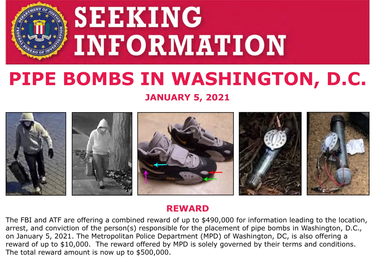 FBI Arrests Suspect in Pipe Bomb Case Linked to January 6 Capitol Riot